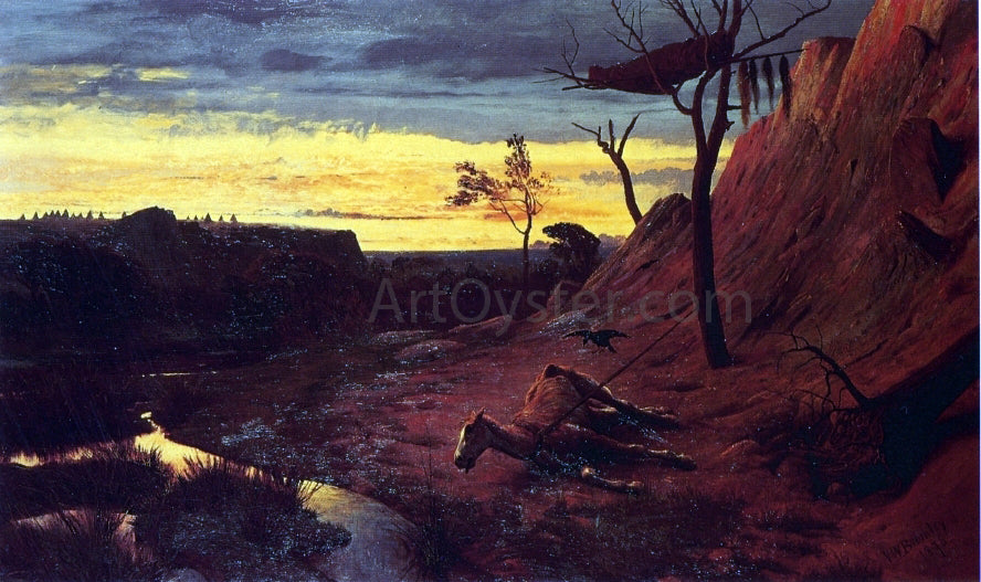 Valentin Walter Bromley Crow Indian Burial - Canvas Print