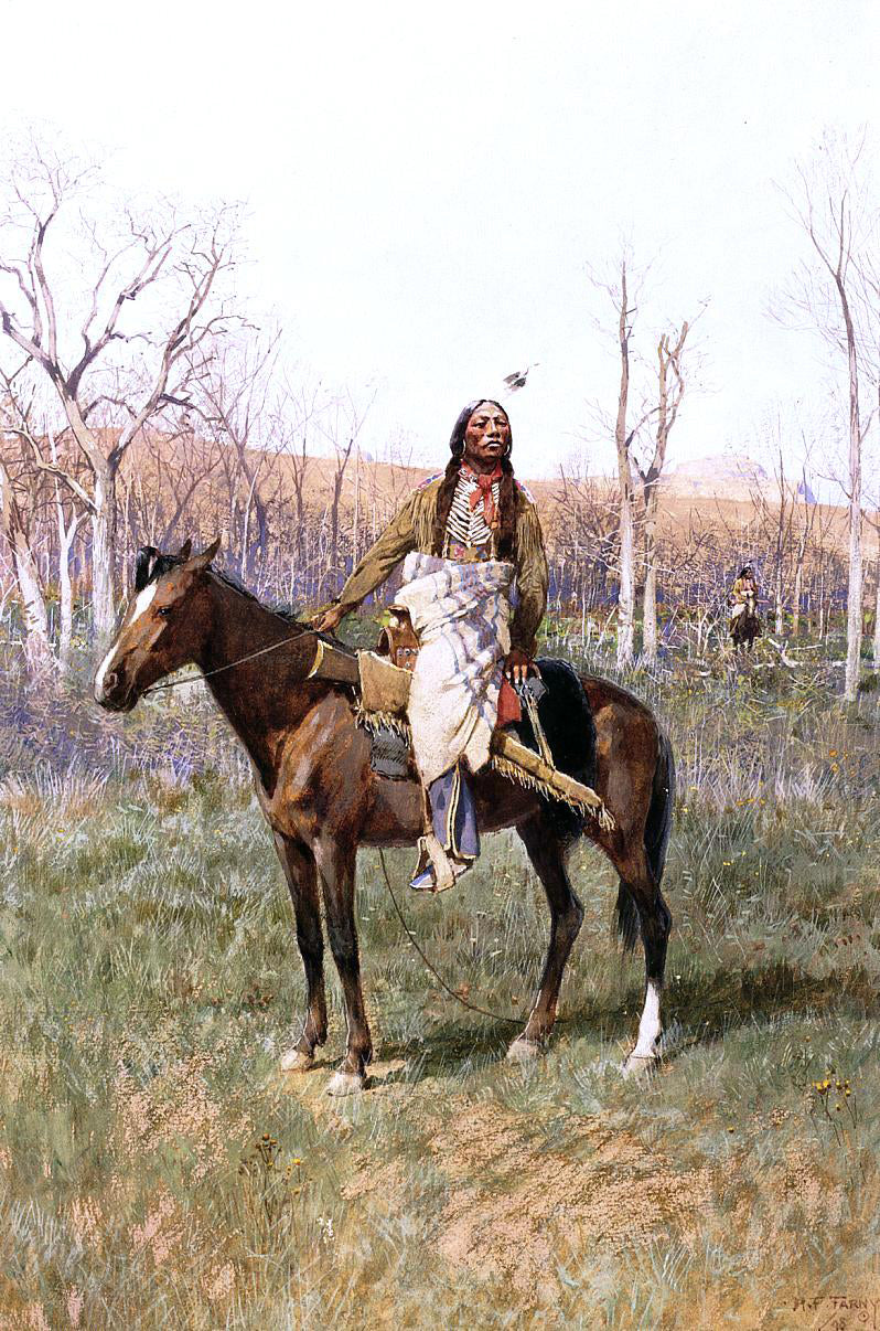 Henry F Farney Crow Scouts - Canvas Print