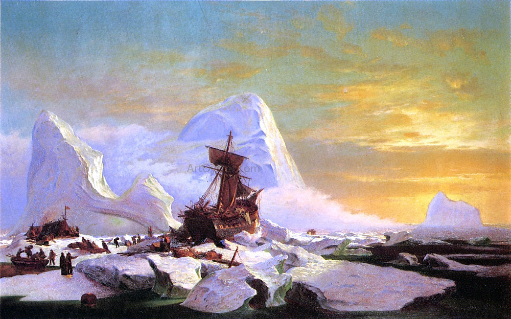 William Bradford Crushed in the Ice - Canvas Print