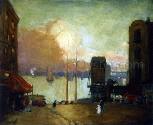 Robert Henri Cumulus Clouds, East River - Canvas Print