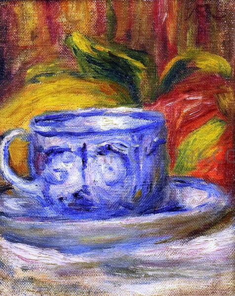 Pierre Auguste Renoir Cup and Fruit - Canvas Print