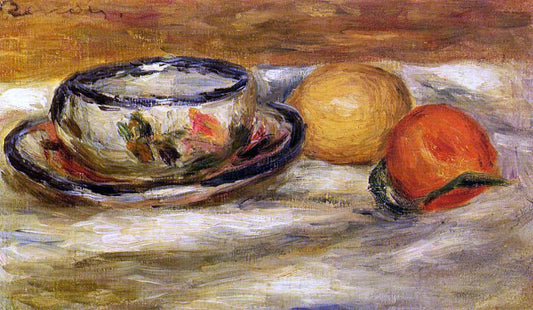 Pierre Auguste Renoir Cup, Lemon and Tomato - Canvas Print