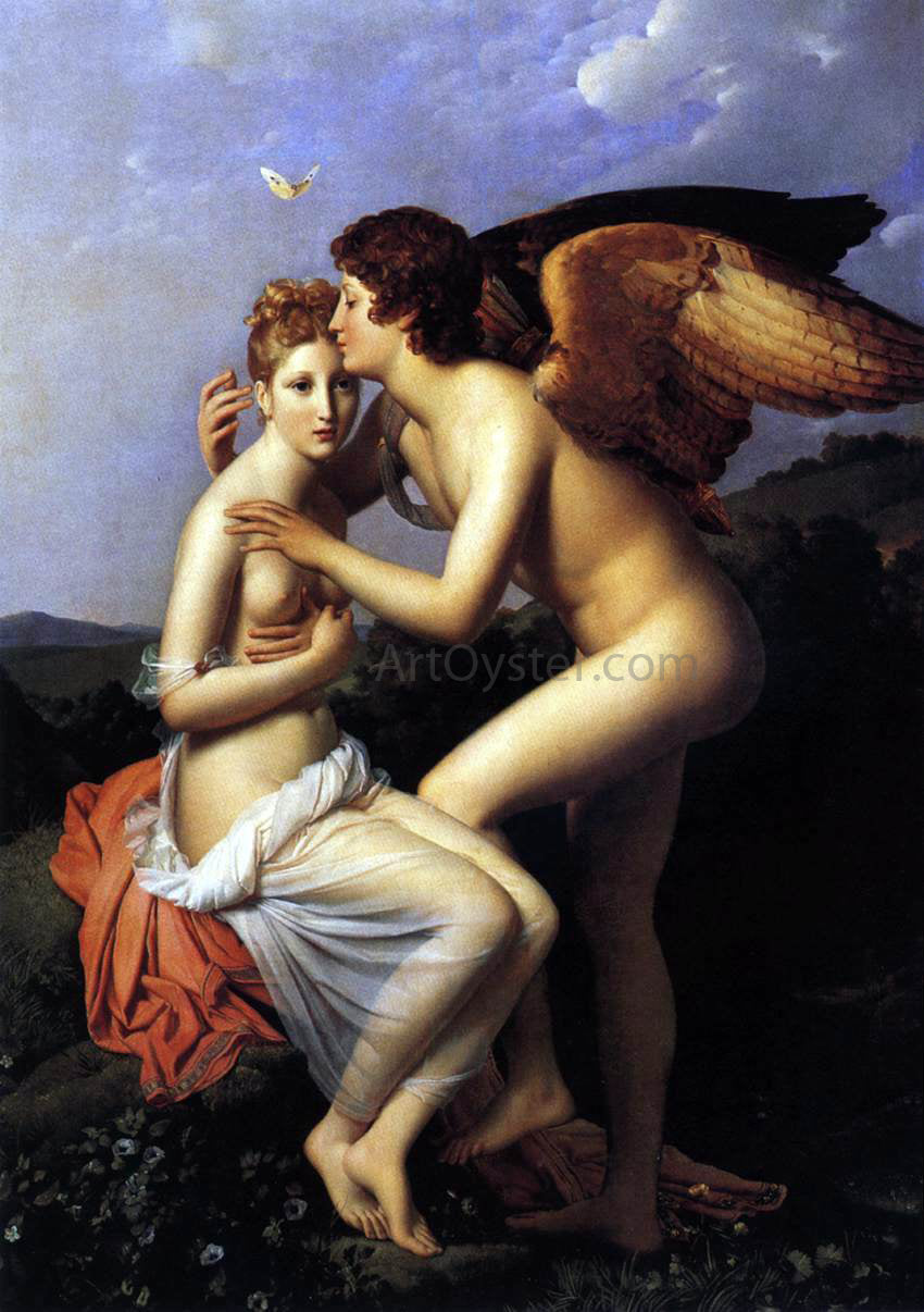 Baron Francois Gerard Cupid and Psyche - Canvas Print