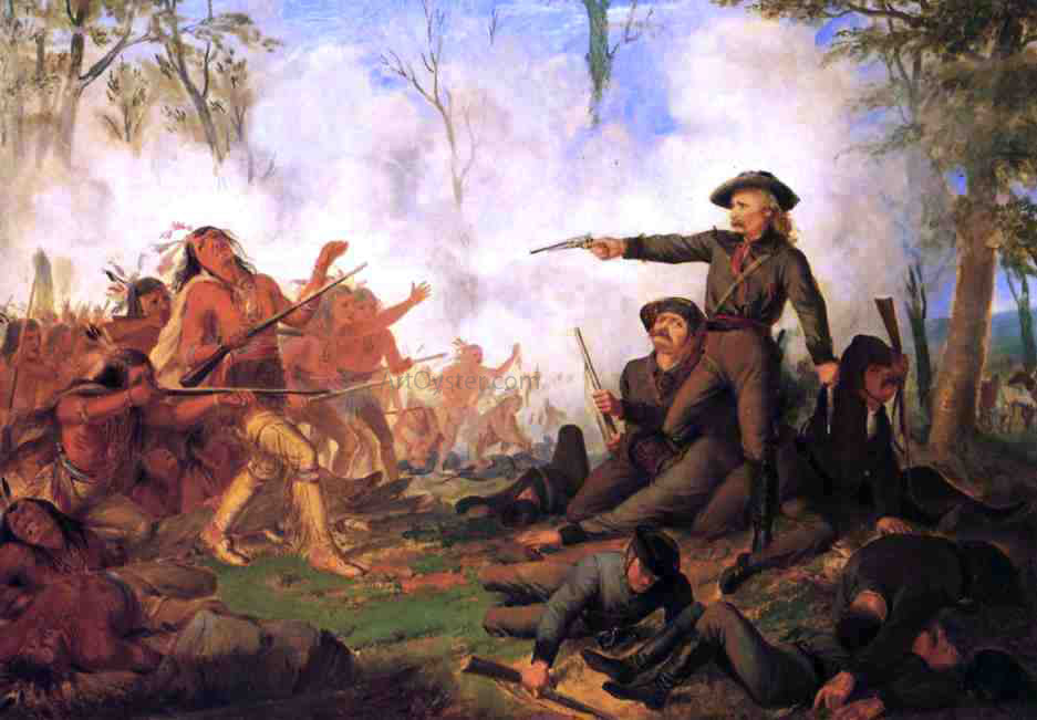 Thompkins Harrison Matteson Custer's Last Shot - Canvas Print