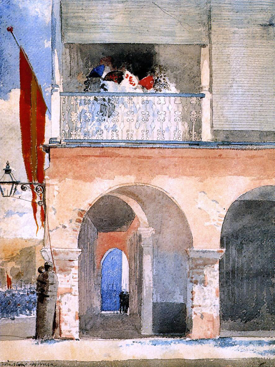 Winslow Homer Customs House, Santiago de Cuba - Canvas Print