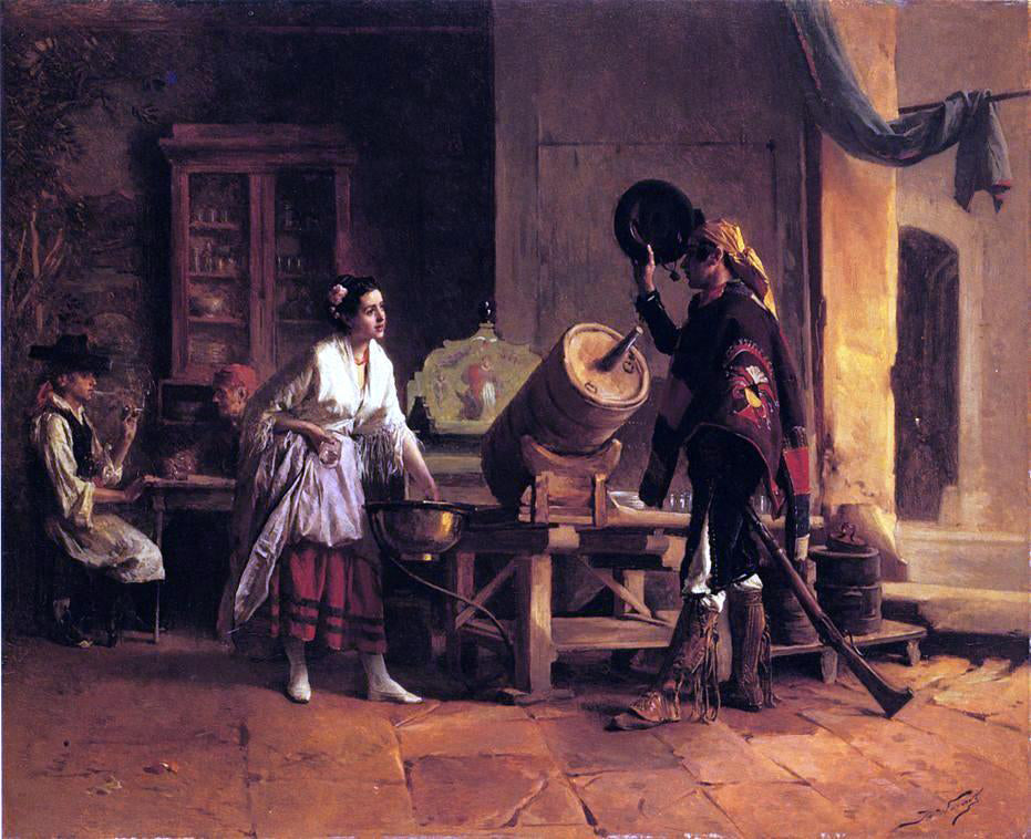 Jules Worms Da Mum is in da House (also known as Detail of Kitchen in Valencia) - Canvas Print