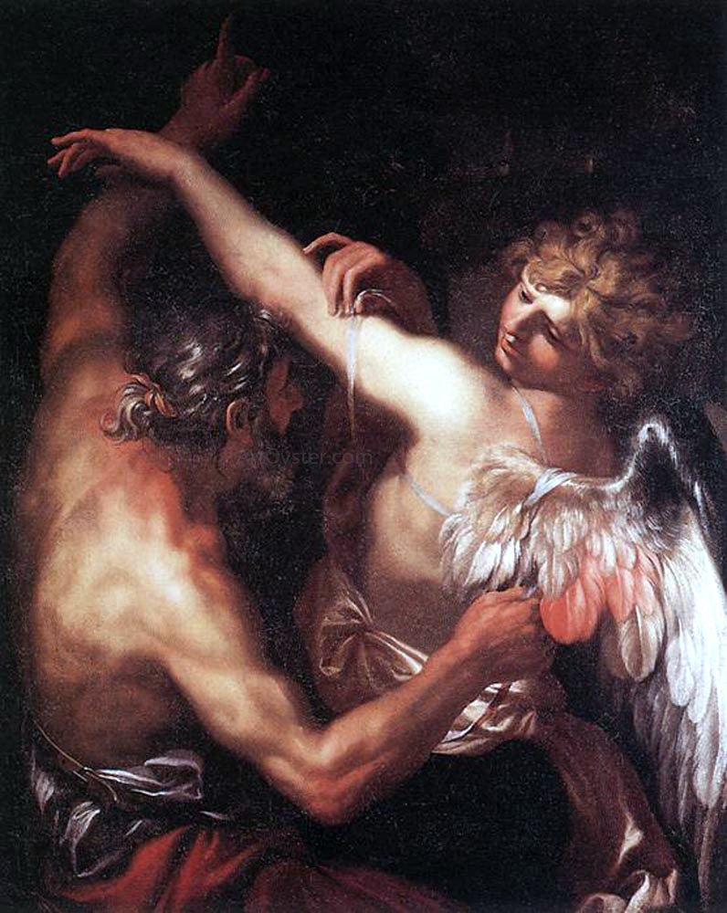 Domenico Piola Daedalus and Icarus - Canvas Print