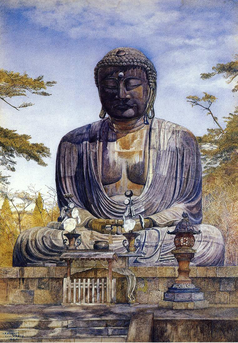 Henry Roderick Newman Daibutsu at Kamakura, Japan - Canvas Print