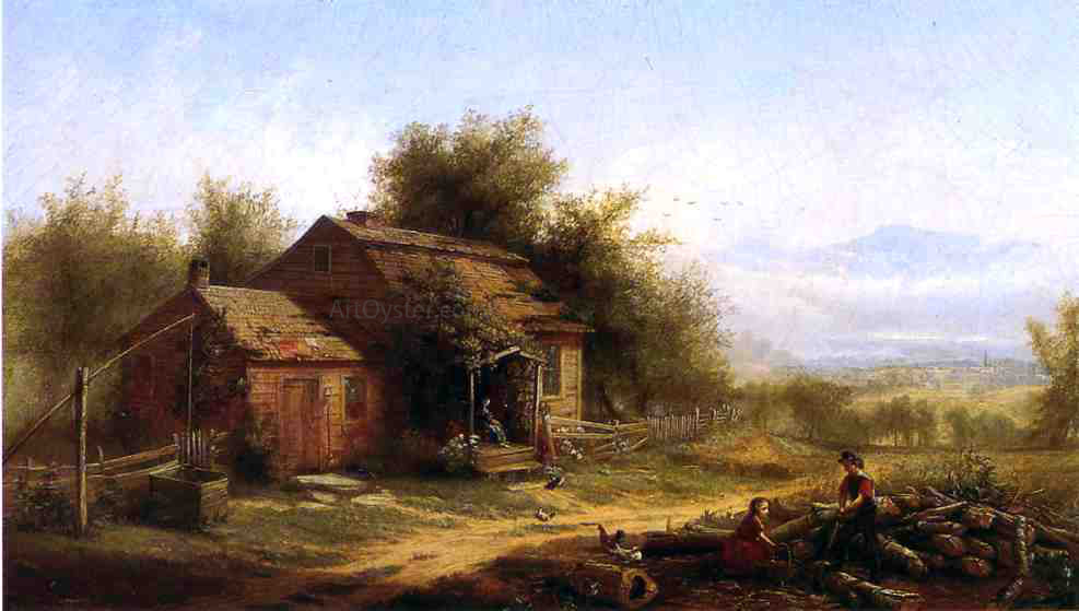 Jerome B. Thompson Daily Chores on the Farm - Canvas Print