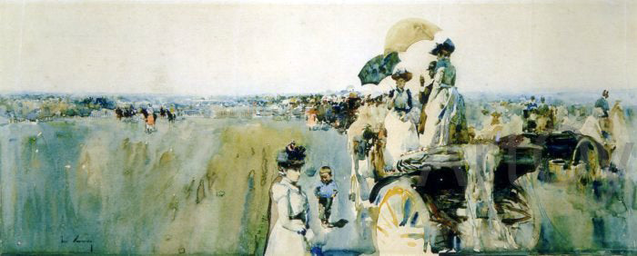 Jose Navarro Llorens Damas en el Carruaje - Canvas Print