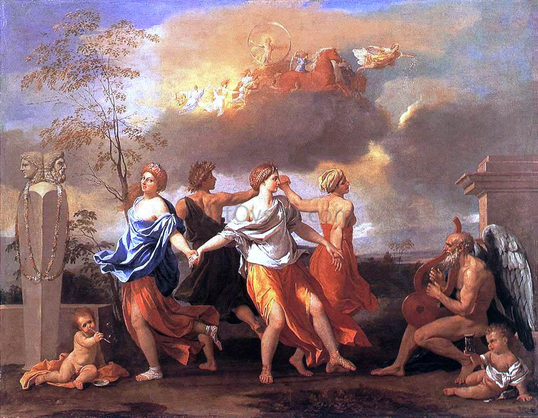 Nicolas Poussin Dance to the Music of Time - Canvas Print