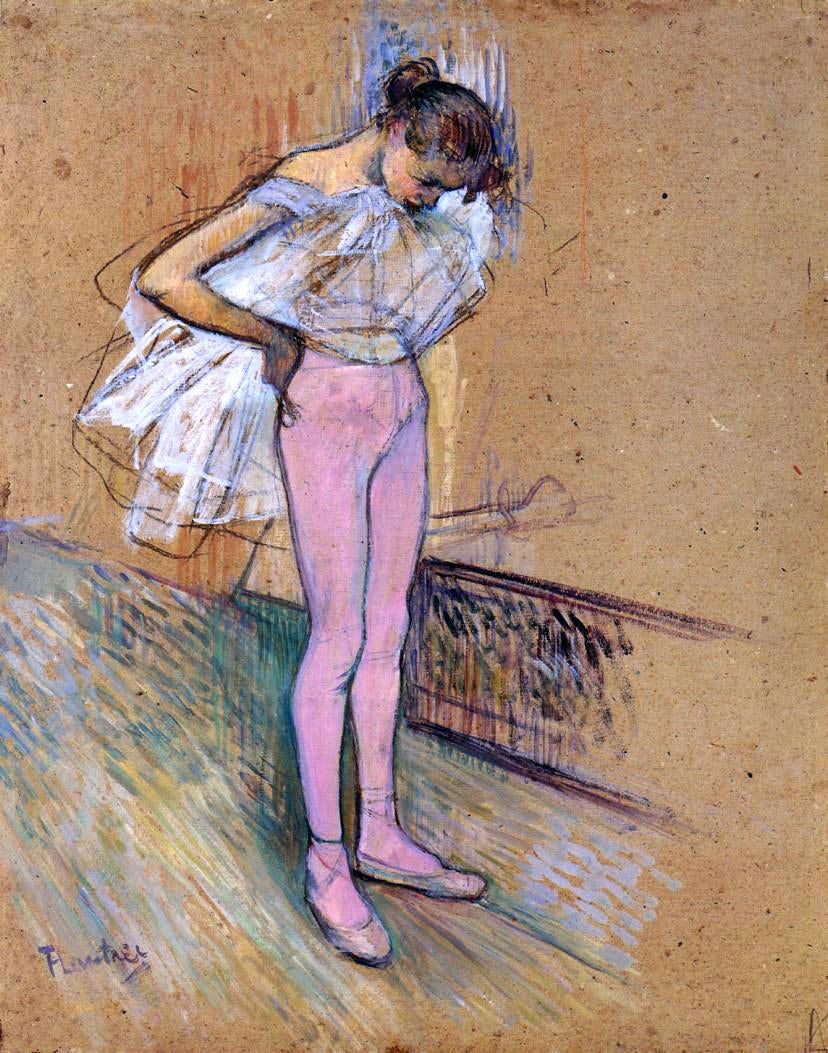 Henri De Toulouse-Lautrec Dancer Adjusting Her Tights - Canvas Print