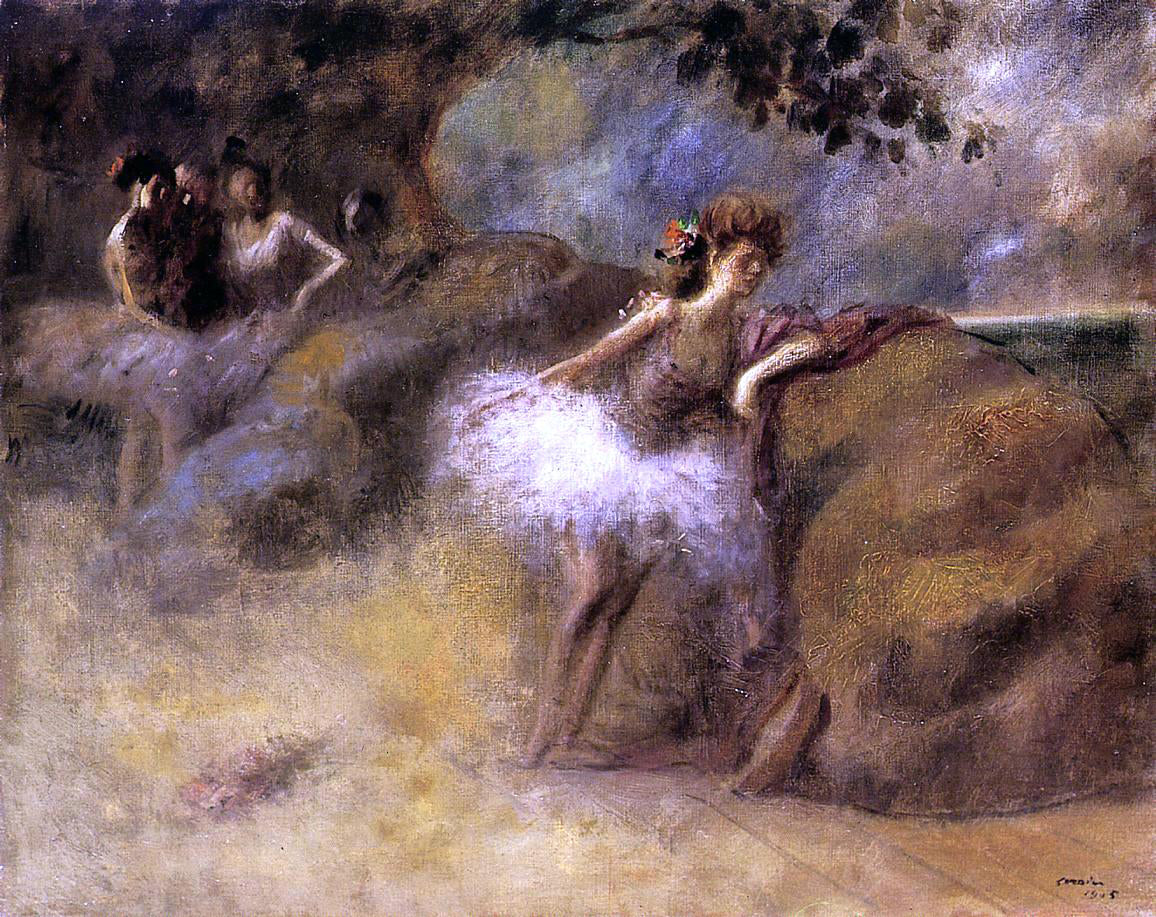 Jean-Louis Forain Dancer on the Set - Canvas Print