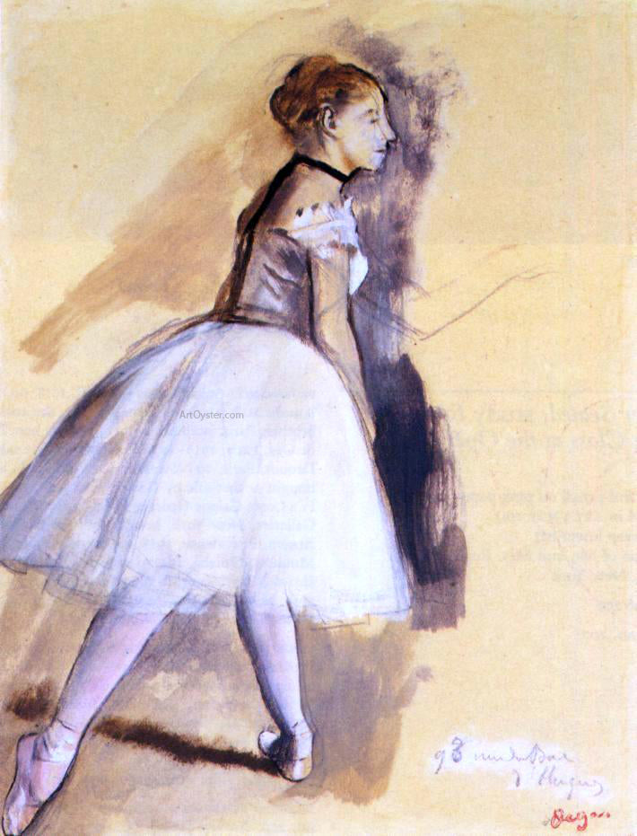 Edgar Degas Dancer Standing (study) - Canvas Print