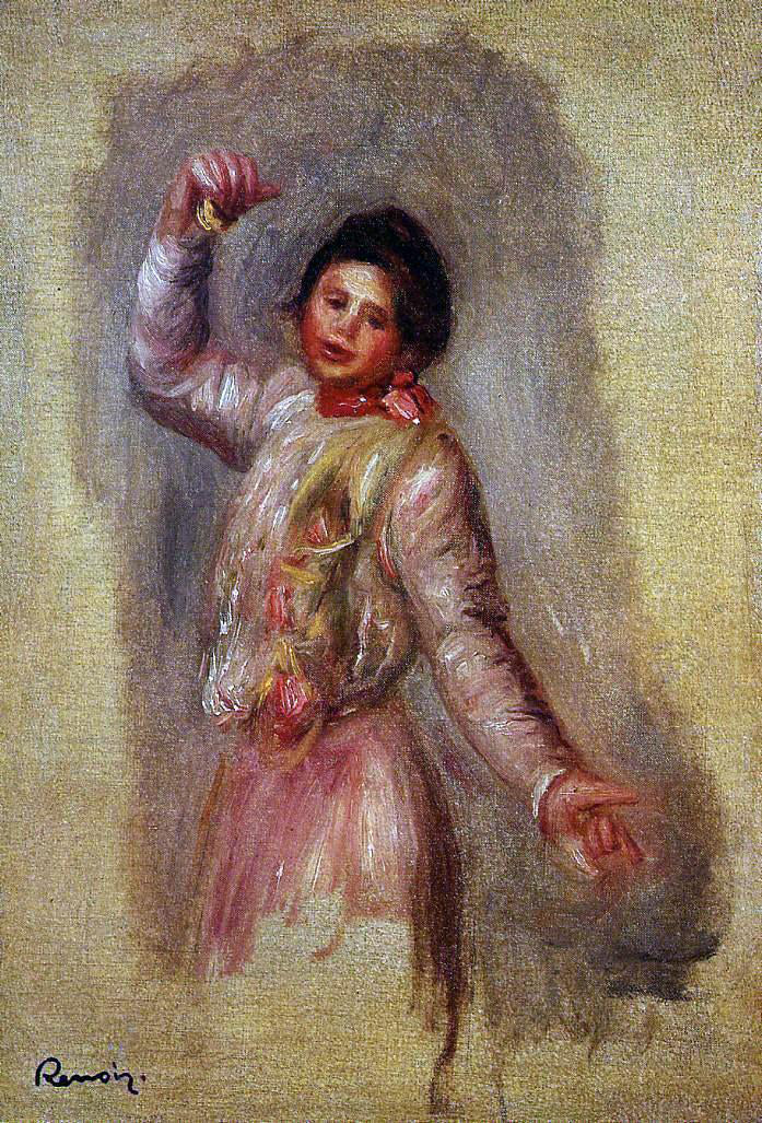 Pierre Auguste Renoir Dancer with Castenets - Canvas Print