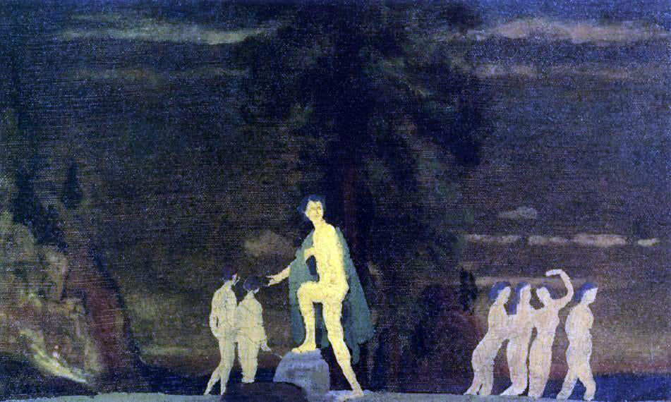 Arthur B Davies Dancers in a Landscape - Canvas Print