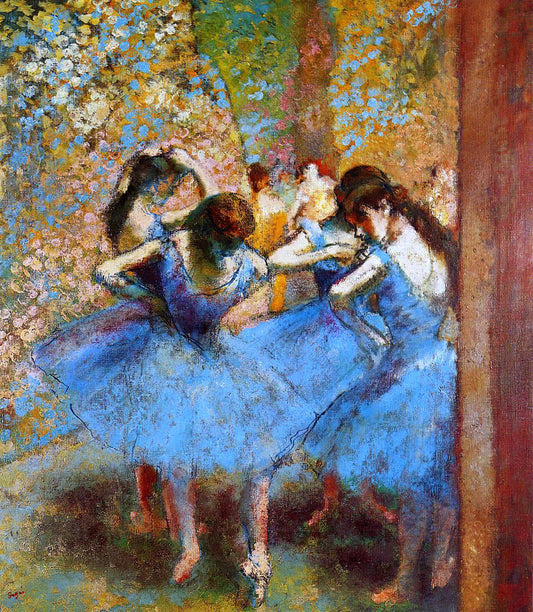 Edgar Degas Dancers in Blue - Canvas Print