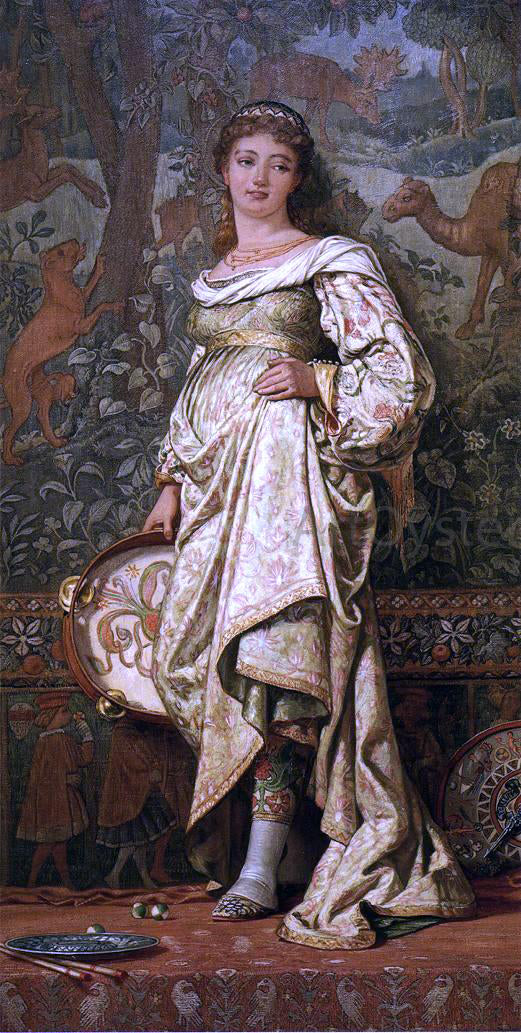 Elihu Vedder Dancing Girl (also known as La Regina) - Canvas Print