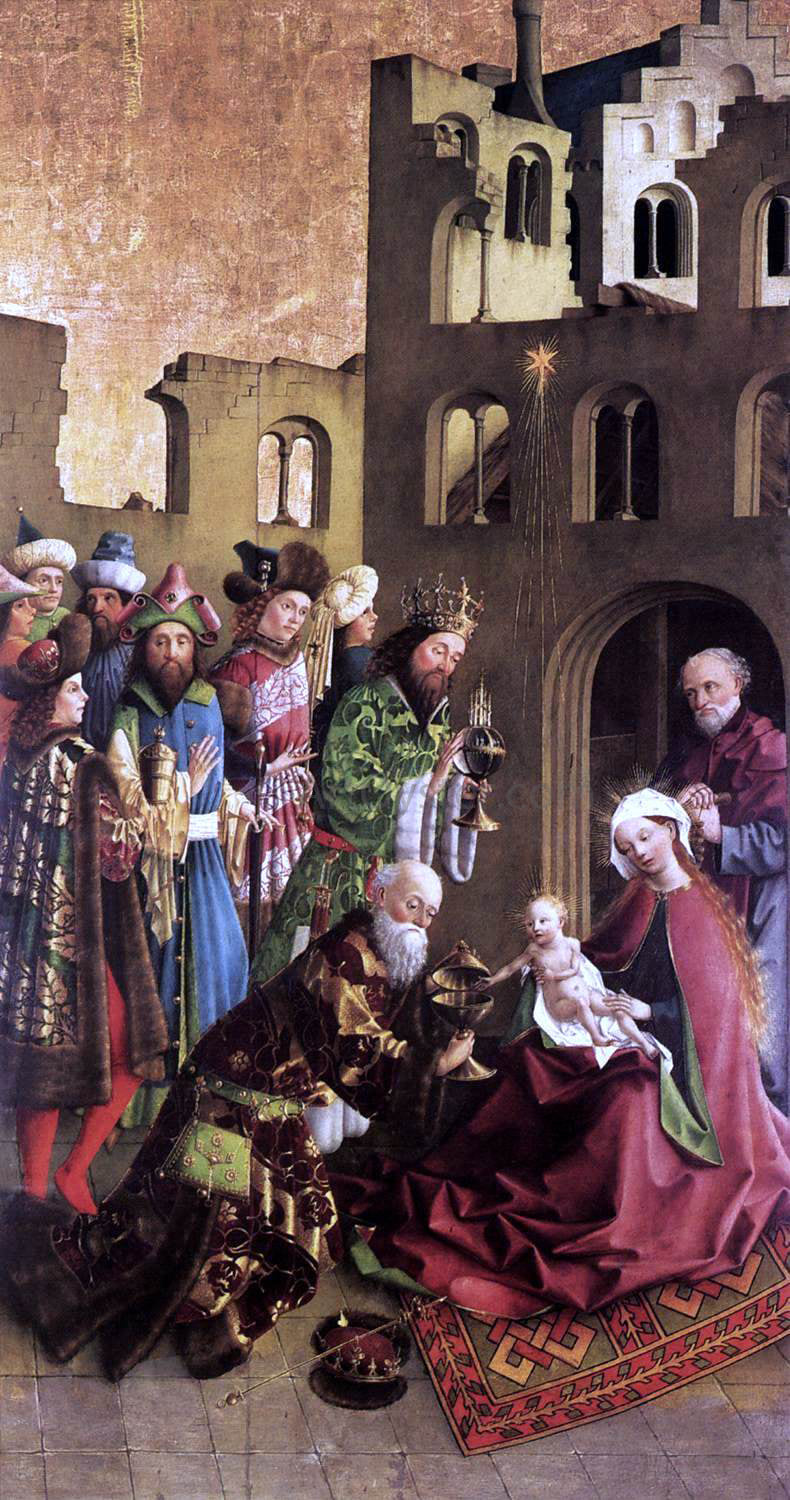 Unknown (2) Masters Darmstadt Altarpiece: The Epiphany - Canvas Print