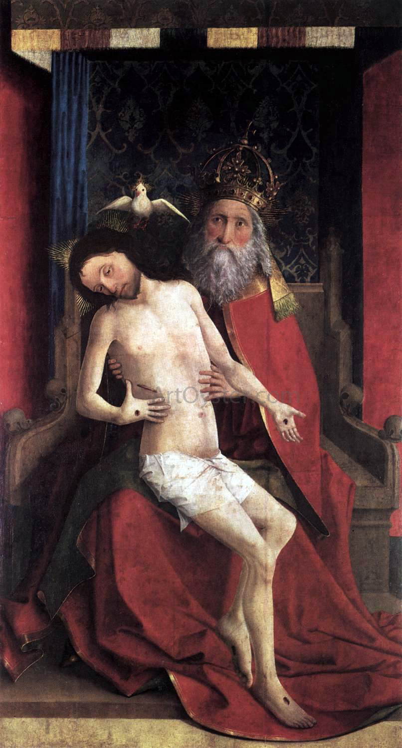 Unknown (2) Masters Darmstadt Altarpiece: The Throne of Grace - Canvas Print