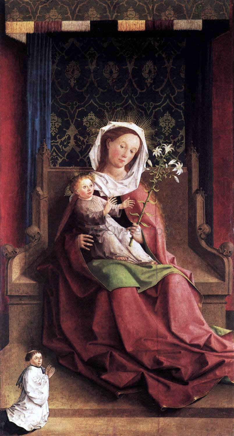 Unknown (2) Masters Darmstadt Altarpiece: Virgin and Child Enthroned - Canvas Print