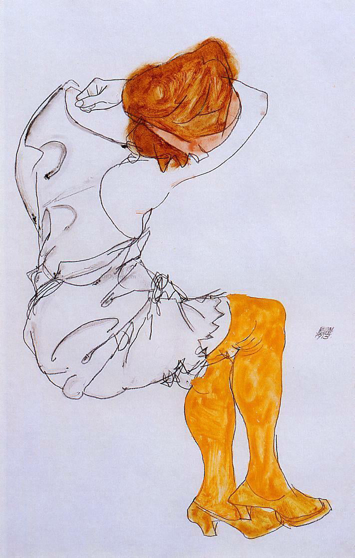 Egon Schiele Das Schlafende Madchen - Canvas Print