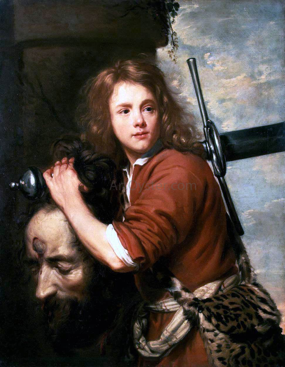 The Elder Jacob Van Oost David Bearing the Head of Goliath - Canvas Print