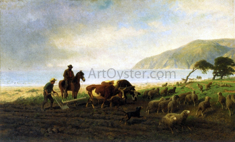 William Hahn David Jacks on Horseback, Monterey Peninsula - Canvas Print