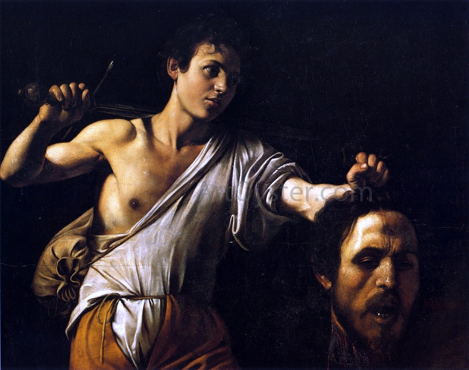 Caravaggio David with the Head of Goliath - Canvas Print