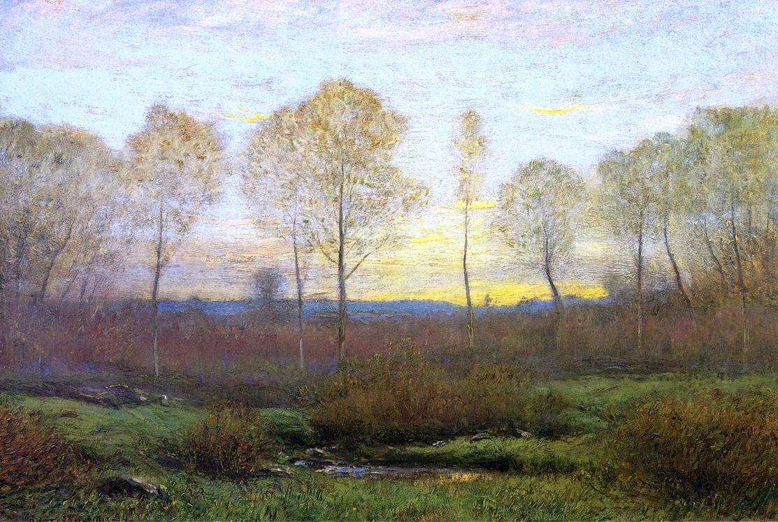 Dwight W Tryon Dawn - Early Spring - Canvas Print