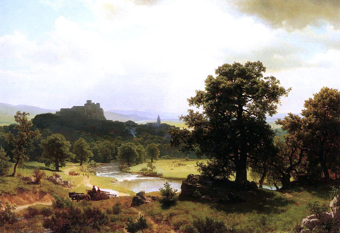 Albert Bierstadt Day's Beginning - Canvas Print