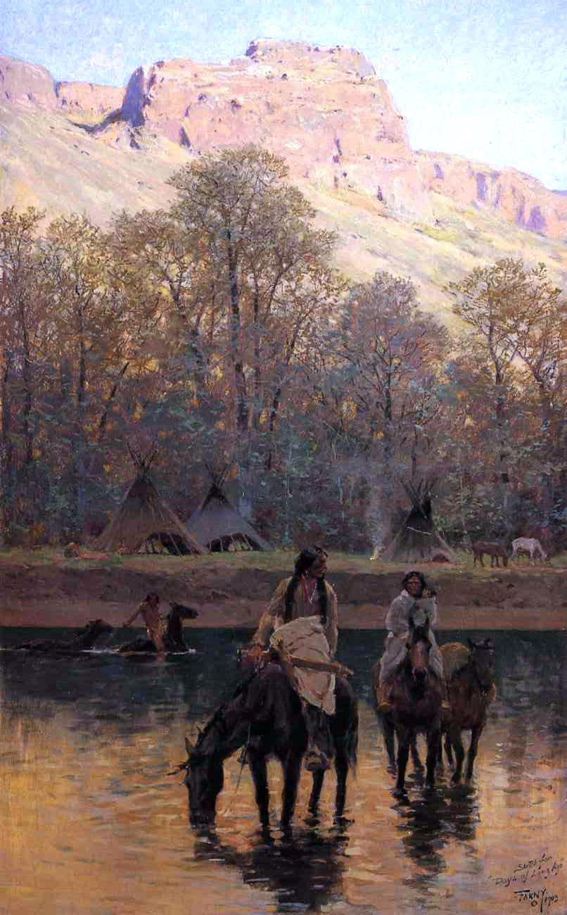 Henry F Farney Days of Long Ago - Canvas Print
