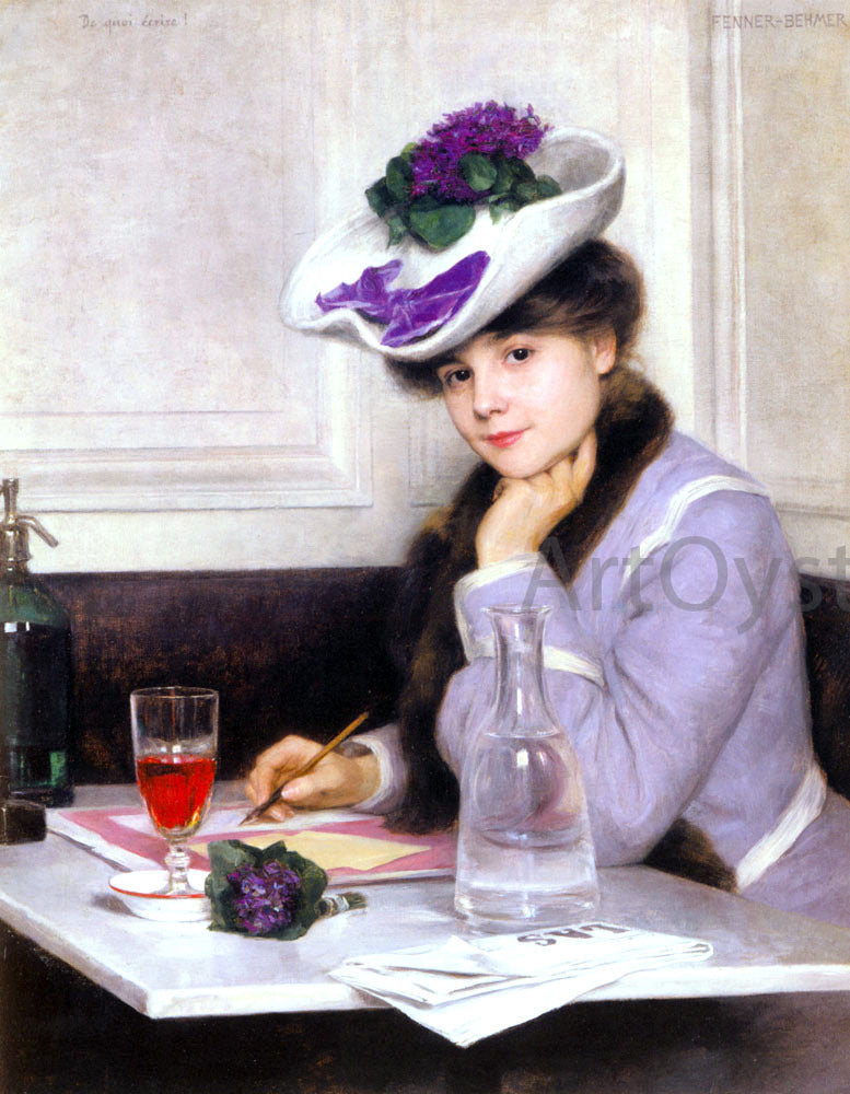 Hermann Fenner Behmer De Quoi Ecrire - Canvas Print