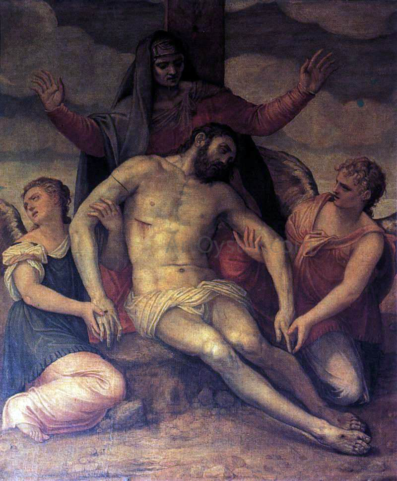 Gian Battista Zelotti Dead Christ - Canvas Print