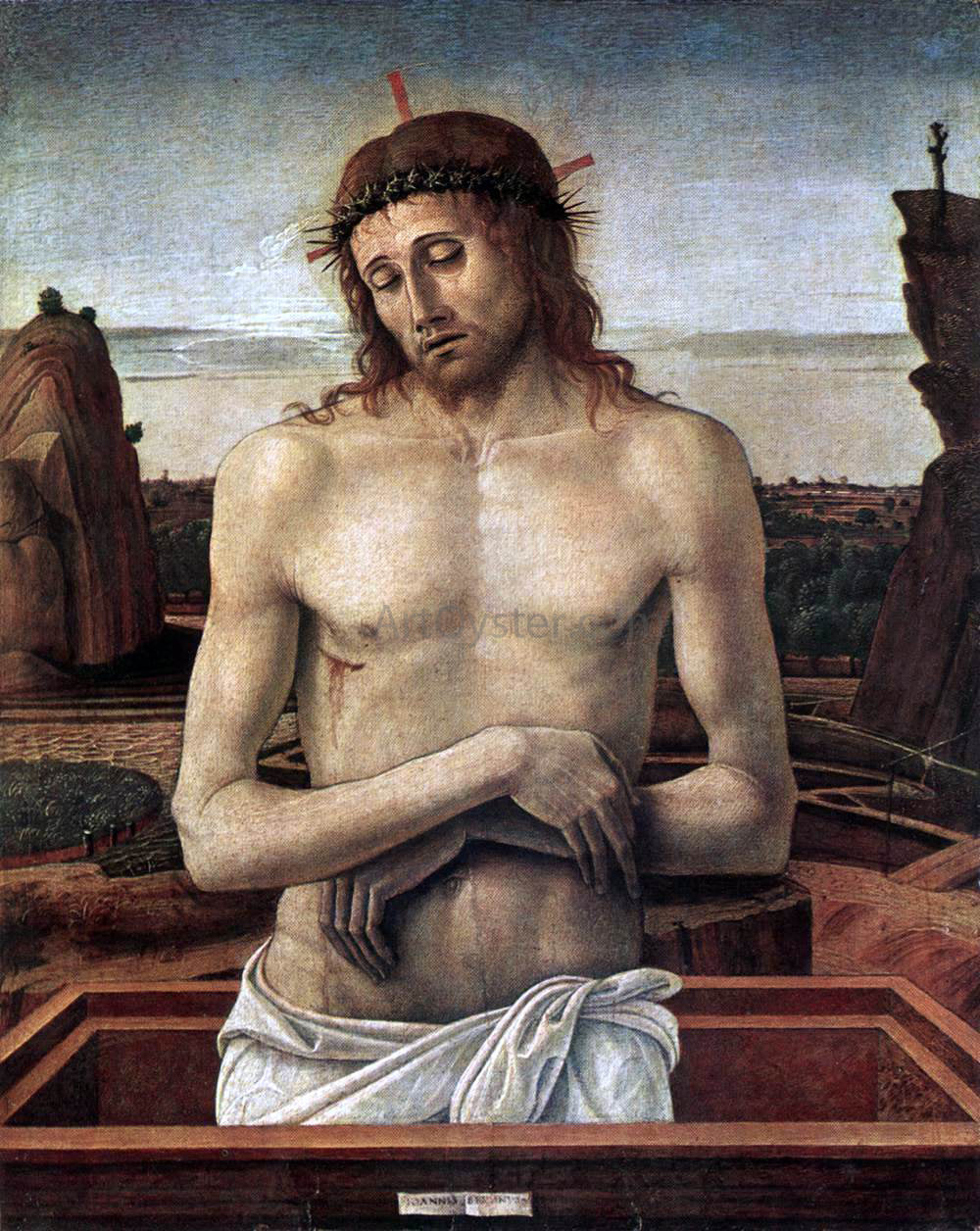 Giovanni Bellini Dead Christ in the Sepulchre (Pieta) - Canvas Print