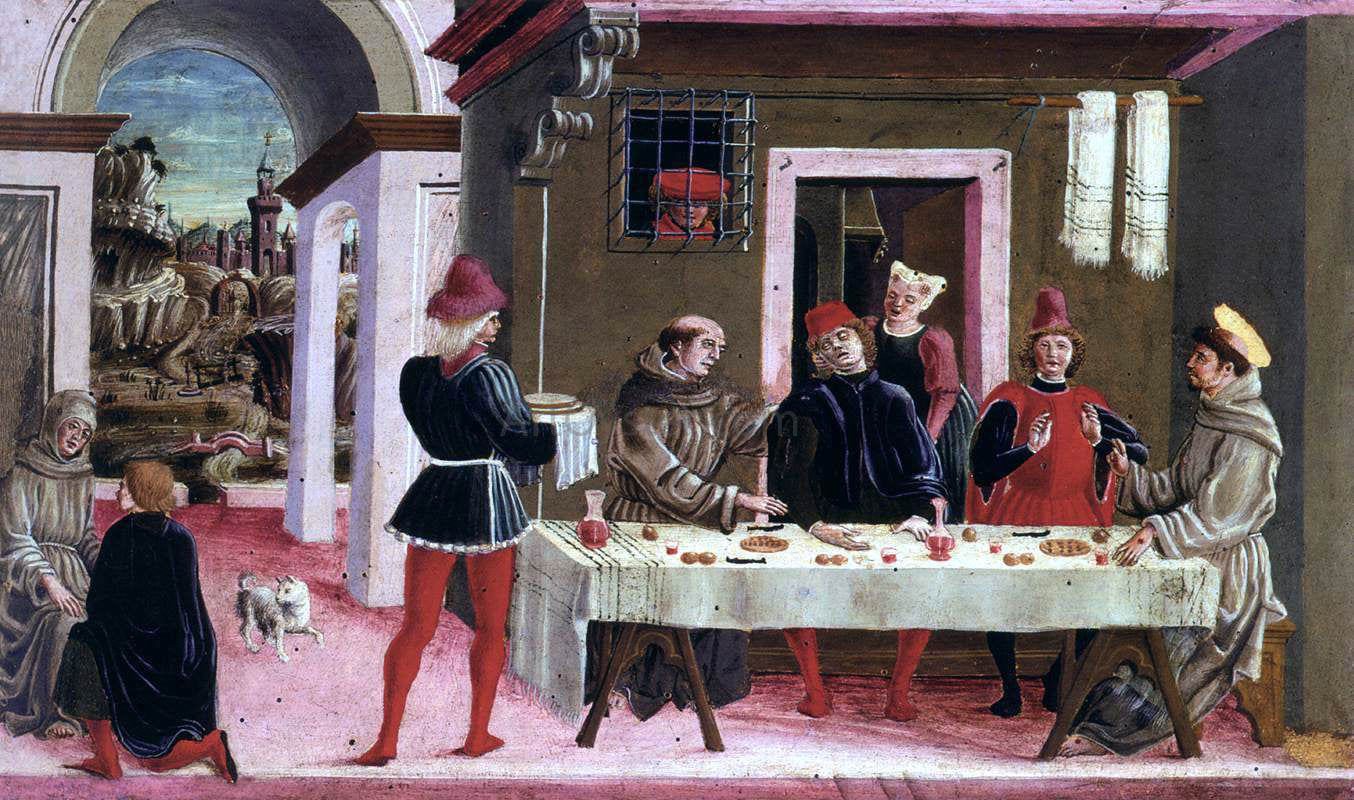 Unknown (4) Masters Death of the Knight of Celano - Canvas Print