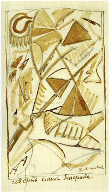 Kazimir Malevich Death of the Mounted General - Canvas Print