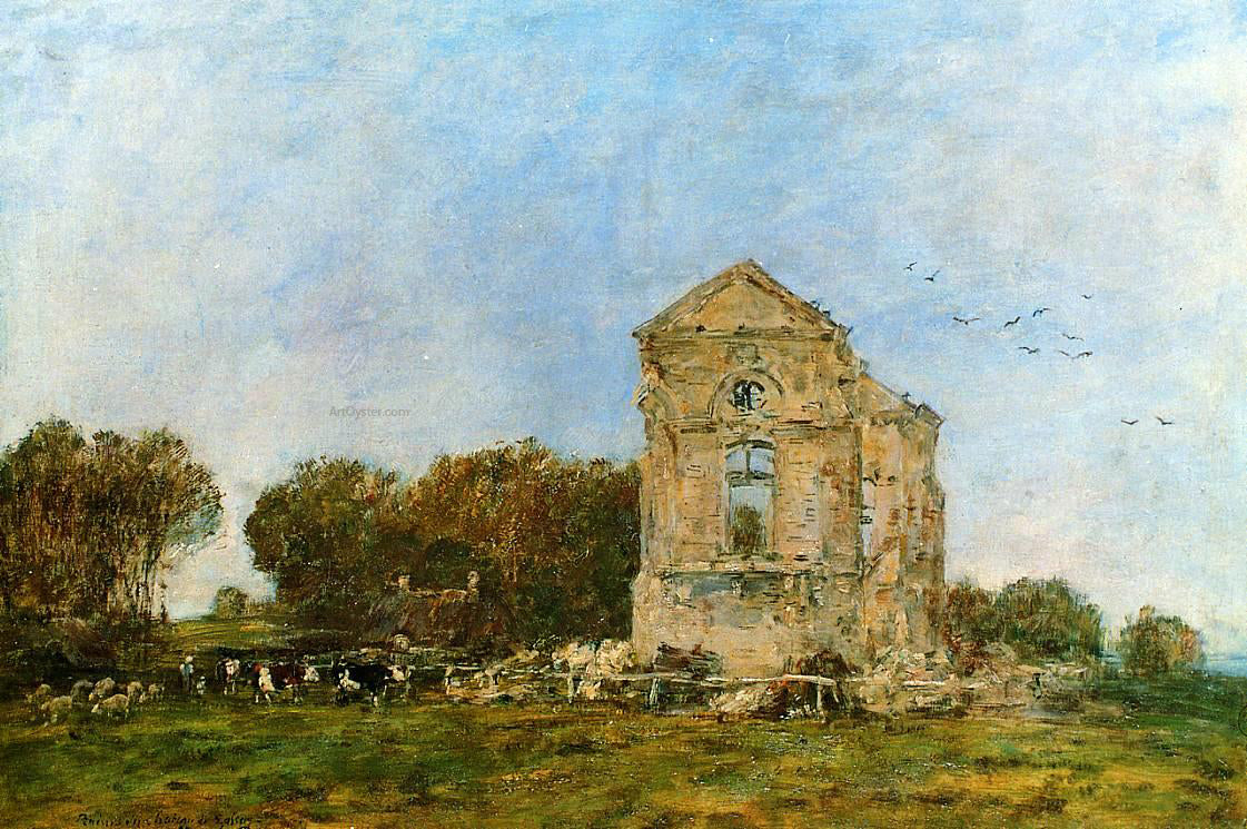 Eugene-Louis Boudin Deauville, Ruins of the Chateau de Lassay - Canvas Print