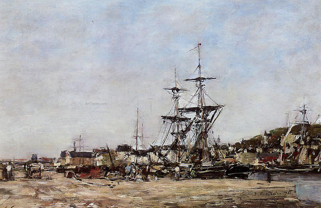 Eugene-Louis Boudin Deauville, the Docks - Canvas Print