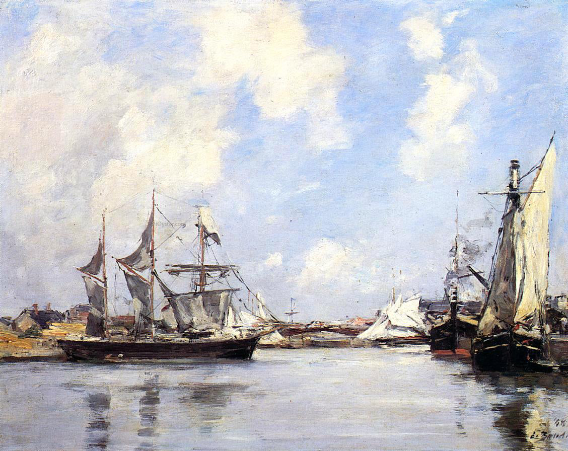Eugene-Louis Boudin Deauville, the Port - Canvas Print
