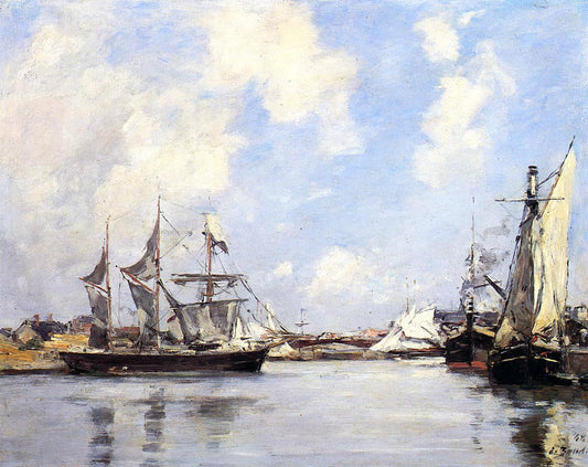 Eugene-Louis Boudin Deauville, the Port - Canvas Print