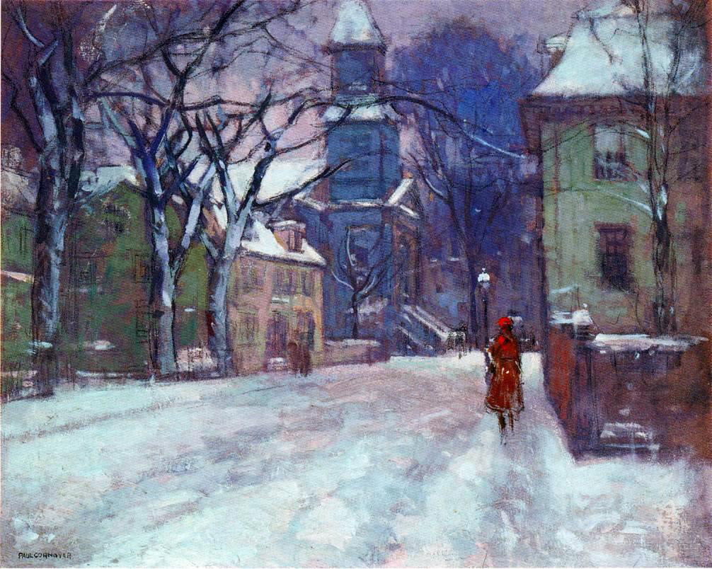 Paul Cornoyer December - Gloucester - Canvas Print
