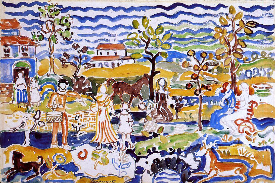 Maurice Prendergast Decorative Composition - Canvas Print