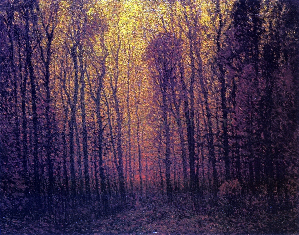 John Joseph Enneking Deep Woods in Fall - Canvas Print
