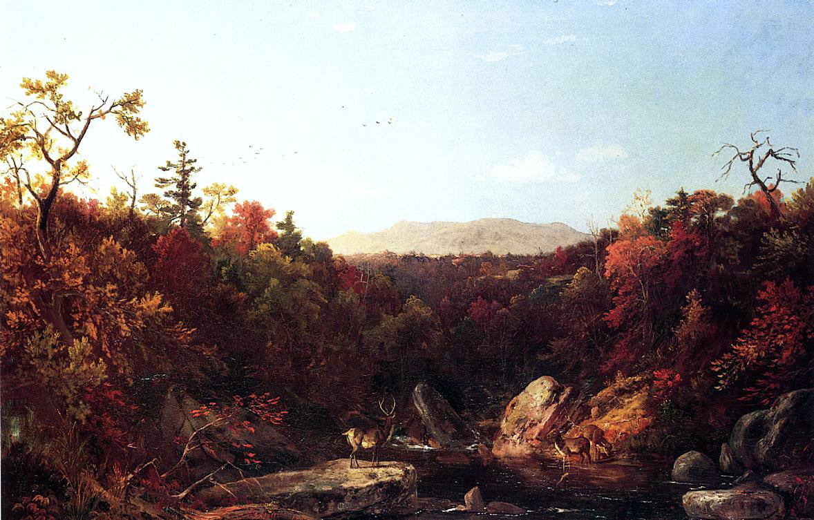 Clinton Boutelle De Witt Clinton Boutelle Deer by a Stream - Canvas Print