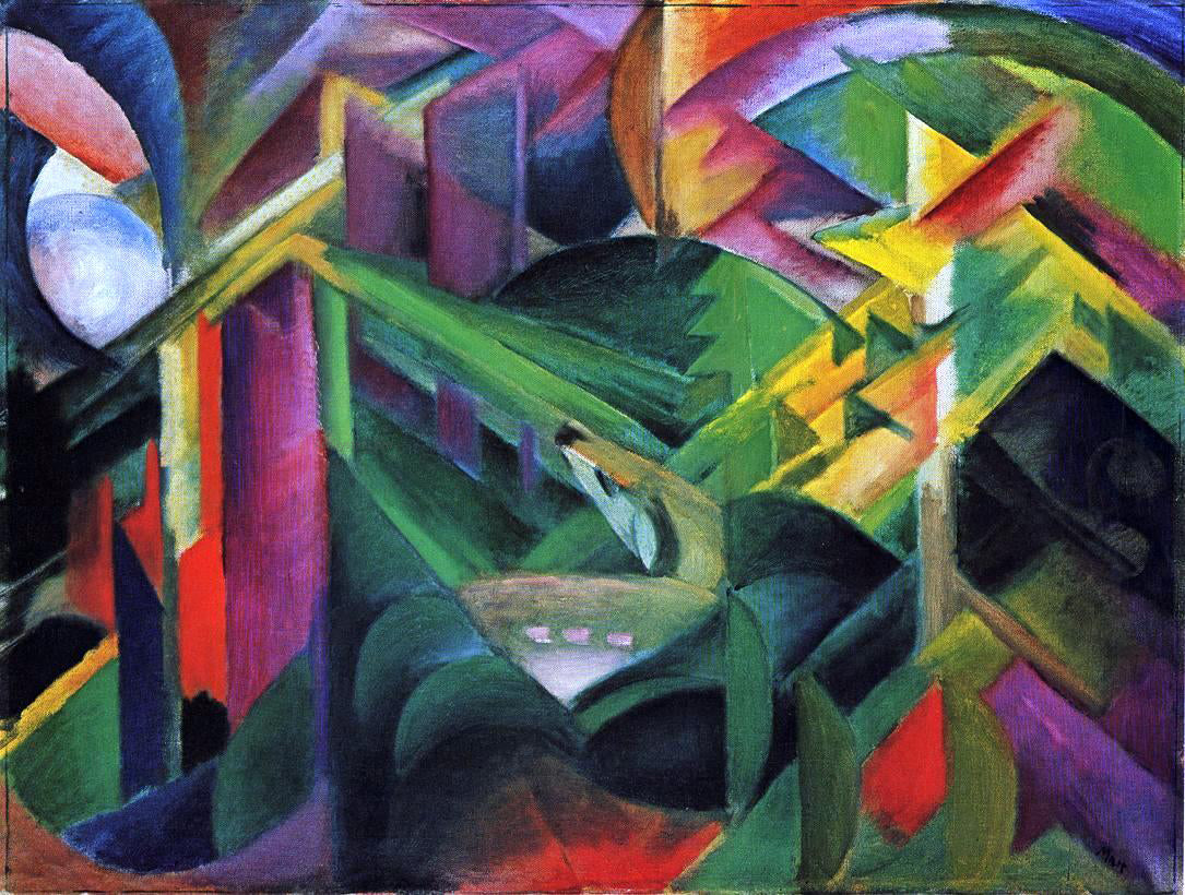 Franz Marc Deer in a Monastery Garden - Canvas Print