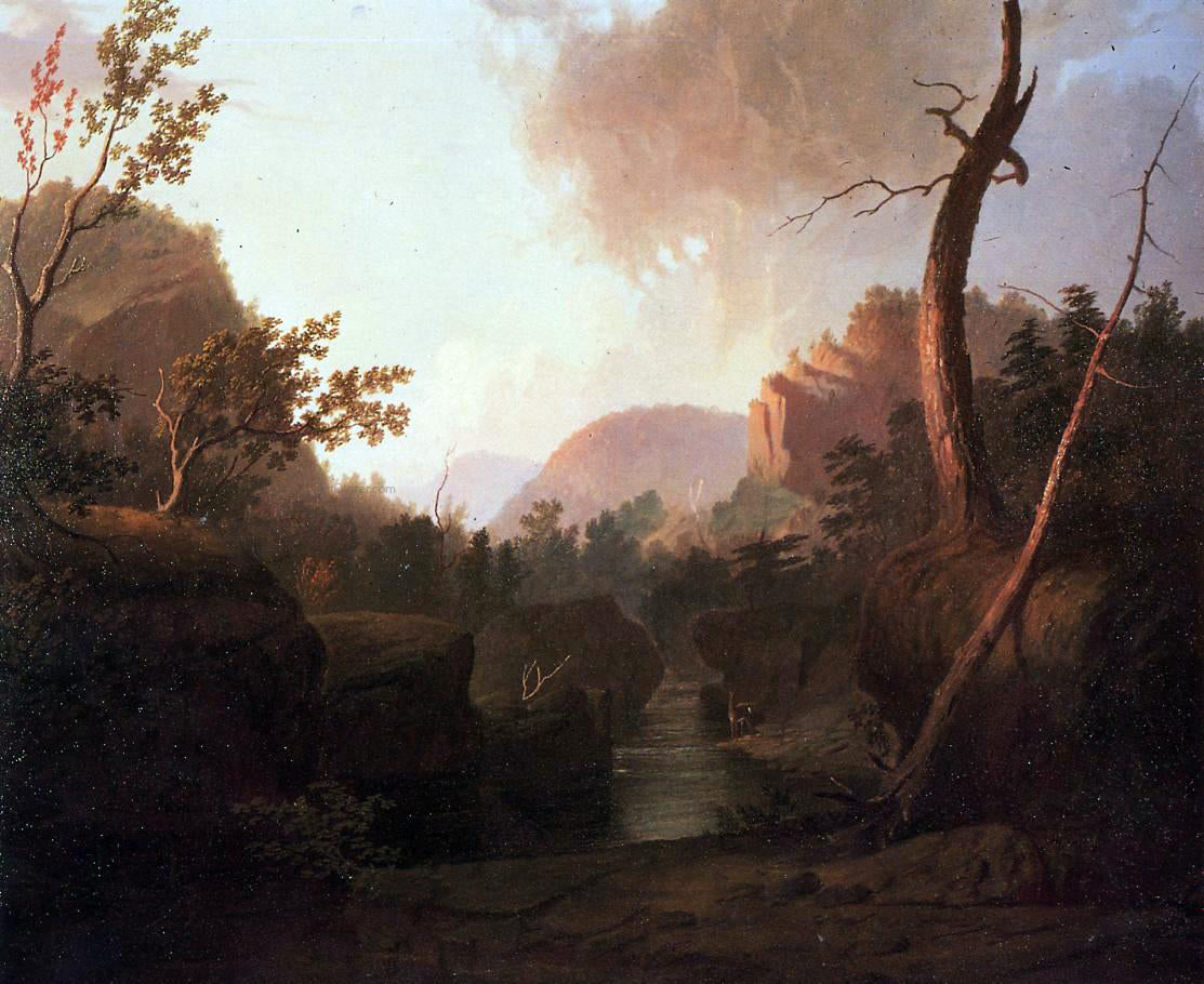 George Caleb Bingham Deer in Landscape - Canvas Print
