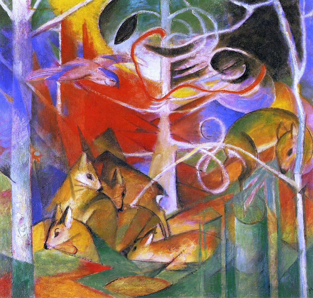 Franz Marc Deer in the Forest - Canvas Print
