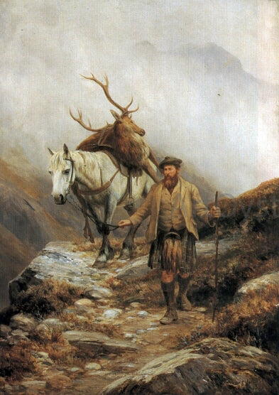 Charles Edward Johnson Deer Stalking - Canvas Print
