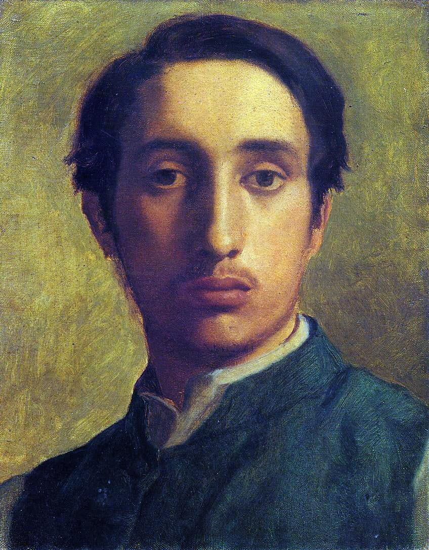 Edgar Degas Degas in a Green Jacket - Canvas Print